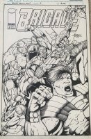 George Perez Marat Mychaels | brigade 3 cover | Panel Page Art