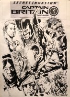 Bryan Hitch | captain britain 1 cover issue 1 | Panel Page Art
